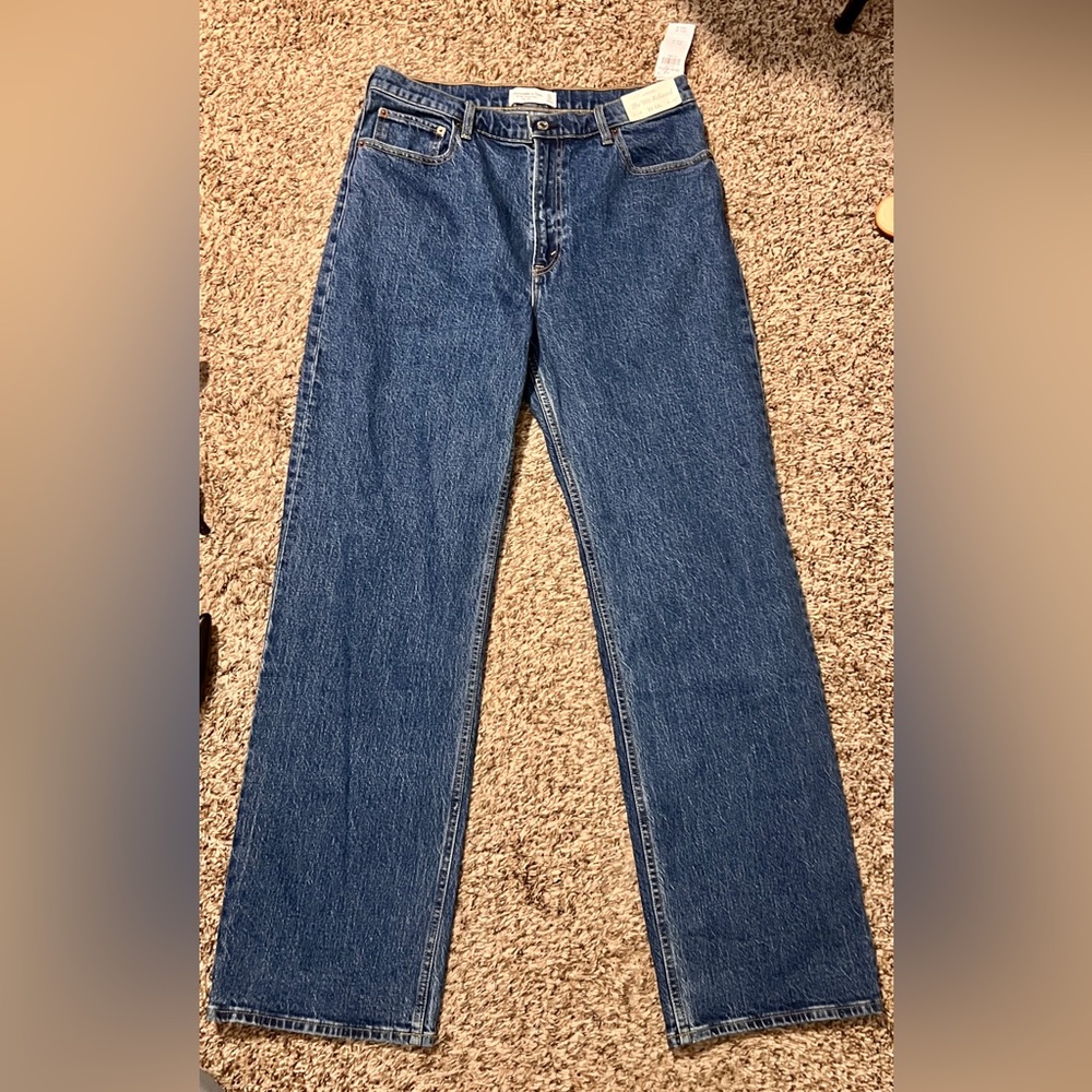 NWT Abercrombie & Fitch 90s Relaxed 31L / 12L blue jeans